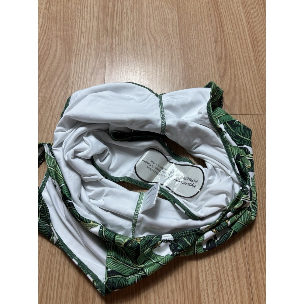 Poprageous Women's Leaf Tropical One Piece Bathing Suit Swim Size Large NWOT - Picture 8 of 9